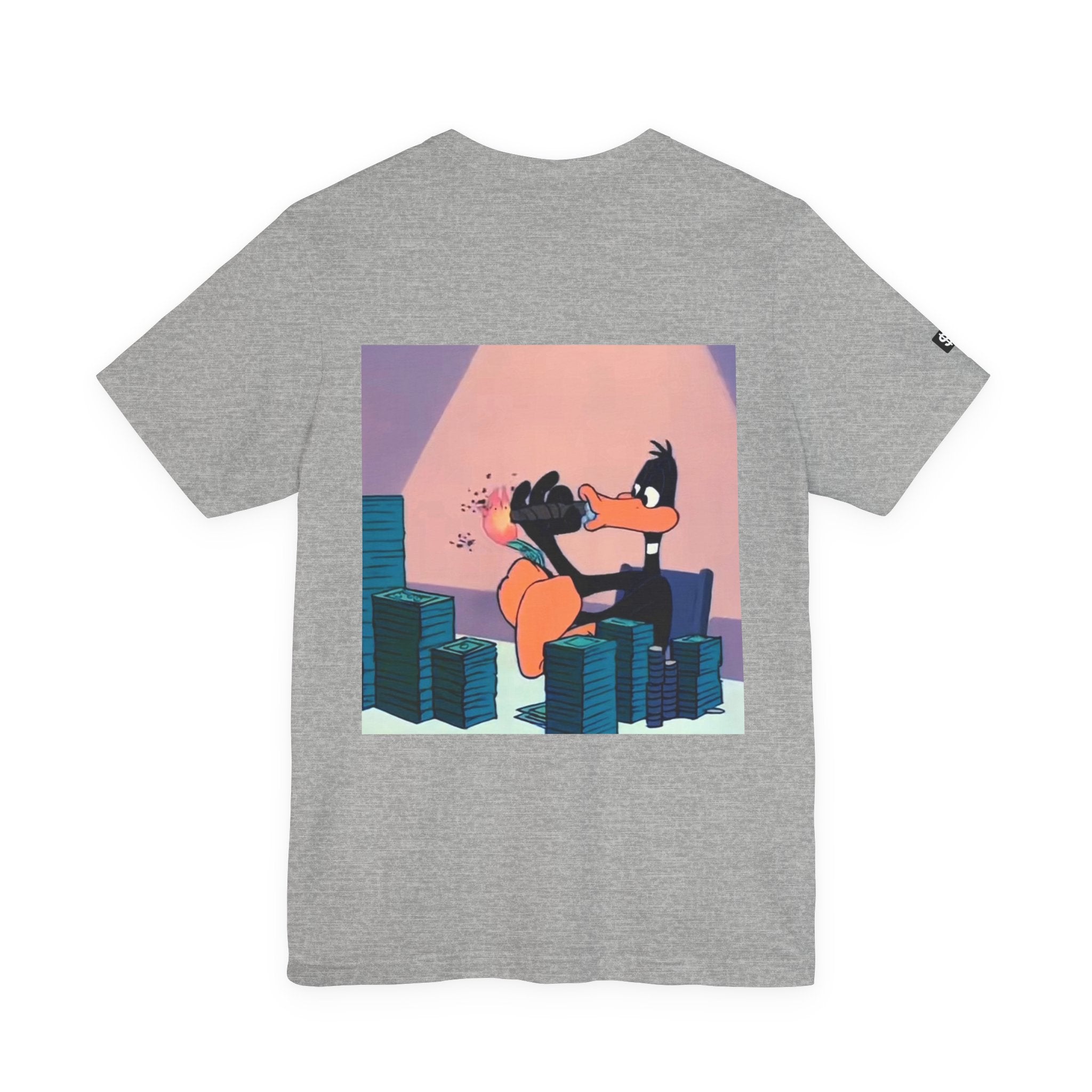 Daffy Duck Retro Stack Graphic Tee — Vintage Cartoon Back Print