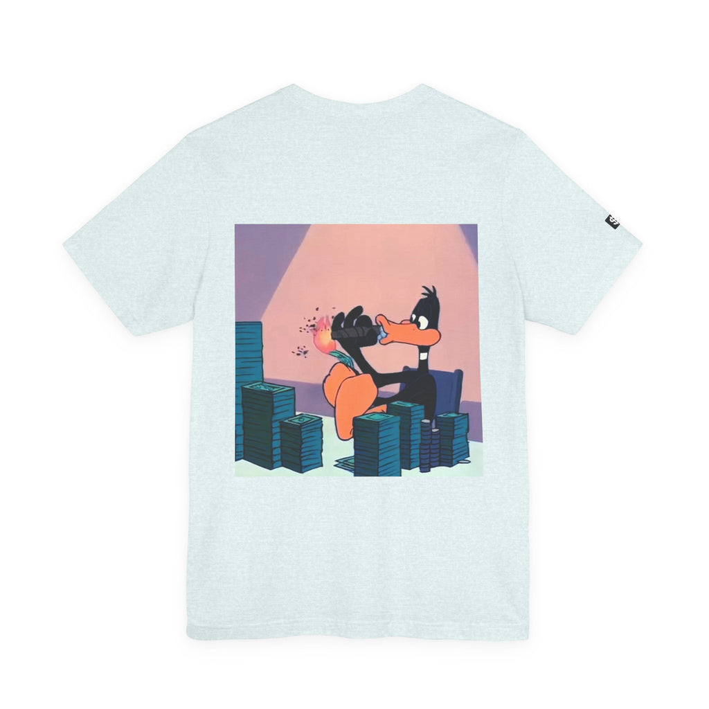Daffy Duck Retro Stack Graphic Tee — Vintage Cartoon Back Print