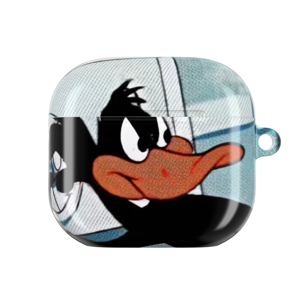 AirPod Case — Retro Cartoon Daffy Duck Pilot Design