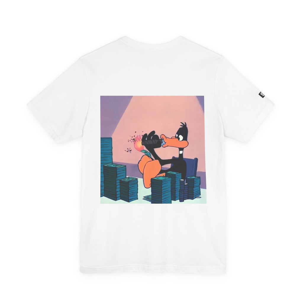 Daffy Duck Retro Stack Graphic Tee — Vintage Cartoon Back Print